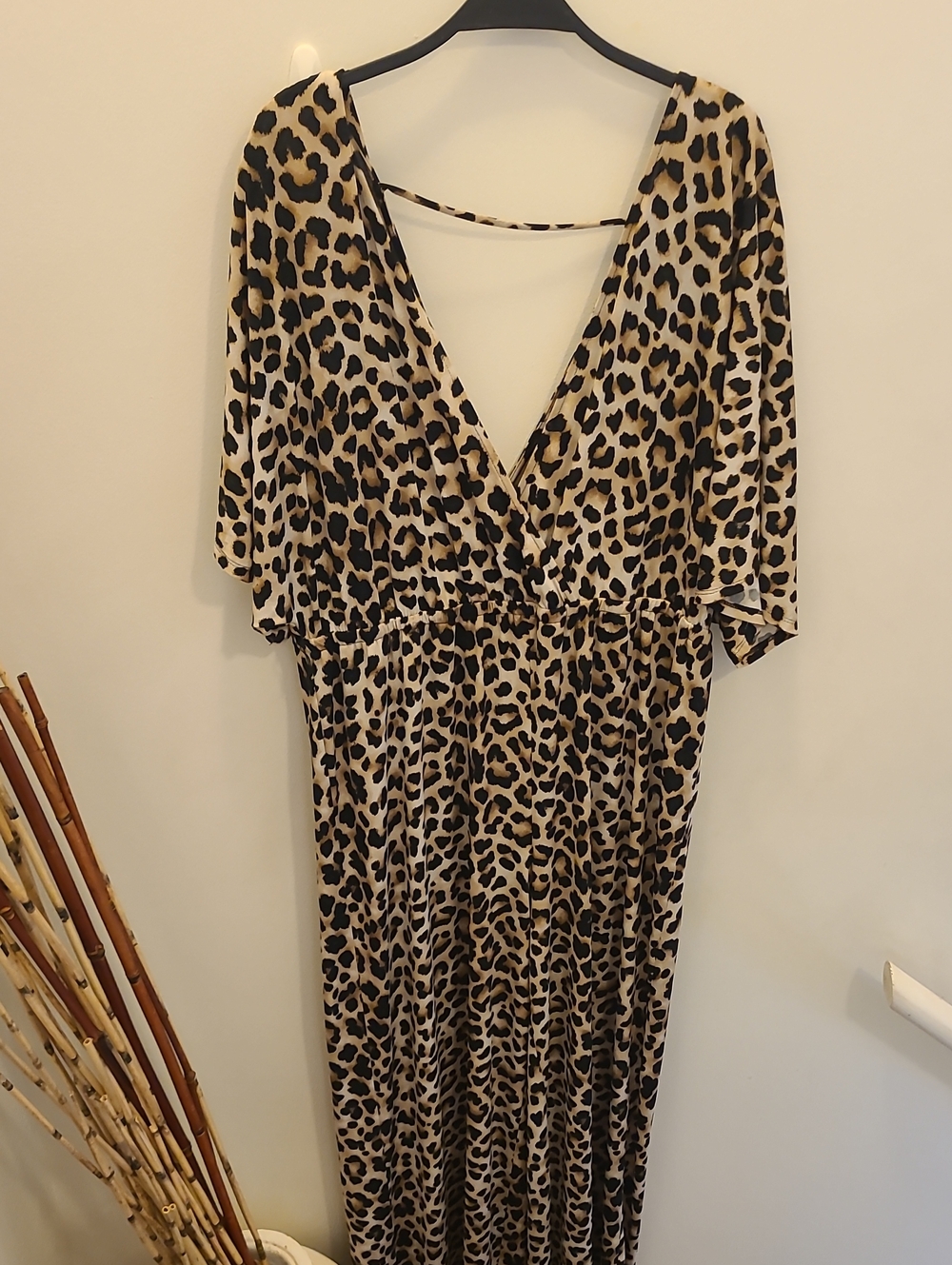 Forever 21 Leopard Print Jumpsuit in Beige and Black